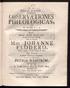 OBSERVÅTIONES PHiLOLOGICAS, JOHANNE MAG. FLÖDE RO, PETRUS WÅSSTRÖM, Difputatio Academica QKTPNJQ. UPSALIjE, Apuci Joh. Edman, Reg. Acad. Typog.