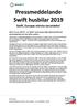 Pressmeddelande Swift husbilar 2019