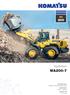 WA 200. Hjullastare WA MOTORSTYRKA 95,2 kw / v/minut TJÄNSTEVIKT kg SKOPVOLYM 1,9-2,1 m³