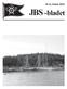 Nr 11, hösten JBS -bladet. JBS-bladet 1