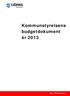 Kommunstyrelsens budgetdokument år 2013