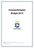 Verksamhetsplan Budget 2014