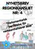 NYHETSBREV REGIONKANSLIET NR: 4. Parlamentarisk berättelse för verksamhetsåret 2016