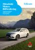Mitsubishi Motors Bilförsäkring. i samarbete med Folksam Gäller från 1 juli 2017 Försäkringsvillkor