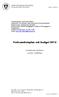Verksamhetsplan och budget 2012