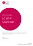 LG Wi-Fi Sound Bar BRUKSANVISNING