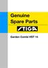 Genuine Spare Parts. Garden Combi HST 14
