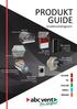 PRODUKT GUIDE. Snabbvalsdiagram HUVAR TG GALLER SPJÄLL BRAND. ABC-TH Bostad avlufts/uteluftshuv se s.16. ABC-YGWPA Väderskydd för uteluft se s.