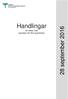 Handlingar. till mötet med styrelsen för NU-sjukvården. 28 september 2016
