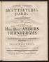 HERNBERGHS SKATTSKYLDIG JORD, Herr Doct. ANDERS. Juris P ROF E S S O REN S' i sa a c wallerius, INSEENDE, framståld UPSALA, ACADEMISK AFHANDLING