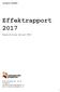 Effektrapport Rapportering enligt FRII. Stockholm