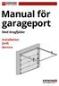 Manual för garageport
