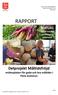 RAPPORT. Delprojekt Måltidsfröjd -mötesplatser för goda och bra måltider i Flens kommun