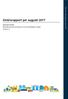 Delårsrapport per augusti 2017