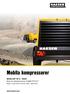 Mobila kompressorer. MOBILAIR M 13 M 350 Med vår världsberömda SIGMA PROFIL flöde 1,2 till 34,0 m³/min ( cfm)