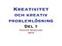 Kreativitet och kreativ problemlösning Del 1 Crister Skoglund 2015