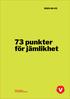 73 punkter för jämlikhet