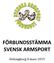 FÖRBUNDSSTÄMMA SVENSK ARMSPORT