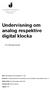 Undervisning om analog respektive digital klocka