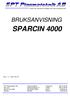 BRUKSANVISNING SPARCIN 4000