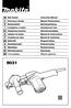 GB Belt Sander Instruction Manual F Ponceuse à bande Manuel d instructions D Bandschleifer Betriebsanleitung I Levigatrice a nastro Istruzioni per l
