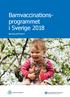 Barnvaccinationsprogrammet. i Sverige 2018 ÅRSRAPPORT