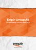 Empir Group AB DELÅRSRAPPORT JANUARI-MARS 2019