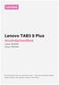 Lenovo TAB3 8 Plus. Användarhandbok. Lenovo TB-8703F Lenovo TB-8703X