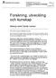 Forskning, utveckling och kunskap