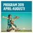 PROGRAM 2019 APRIL-AUGUSTI