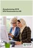 Årsredovisning 2018 KPA Pensionsservice AB