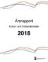 Årsrapport. Kultur- och fritidsnämnden