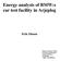 Energy analysis of BMW:s car test facility in Arjeplog