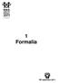 Formalia RF-stämman 2011
