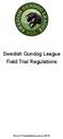 Swedish Gundog League Field Trial Regulations