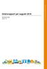 Delårsrapport per augusti 2018